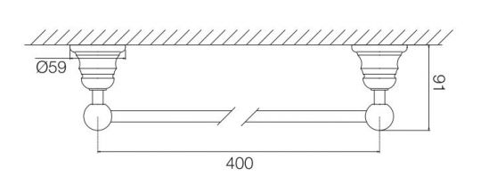 Fima - carlo frattini Victory полотенцедержатель F6060/40 схема 2