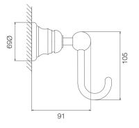 Fima - carlo frattini Victory настенный крючок для ванной F6064/1 схема 2