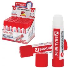 Клей-карандаш BRAUBERG «Crystal», 25 г, прозрачный, 227968