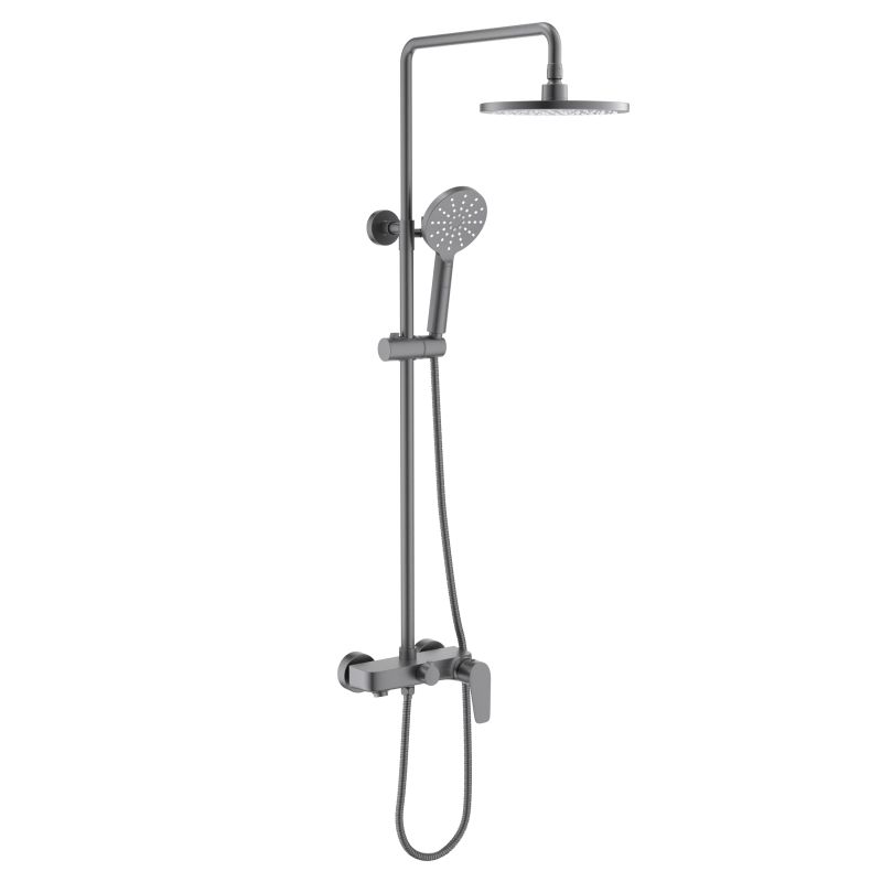 AQ2140BGM БЕТТА душевая система (смеситель для ванны) 220мм, оружейная сталь