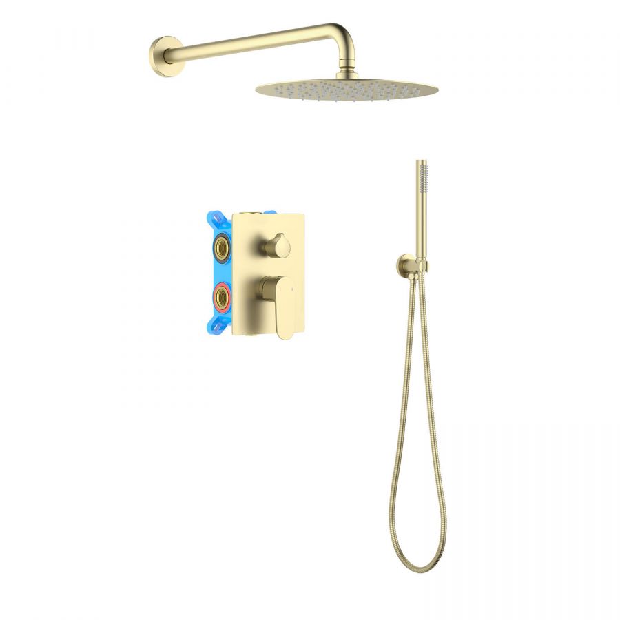 AQ1272BG ОБЕРОН Set 3 в 1 душевой комплект, шлиф. золото