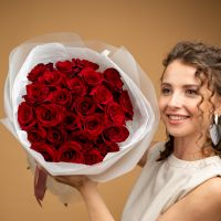 Букет из 25 красных роз   60  см