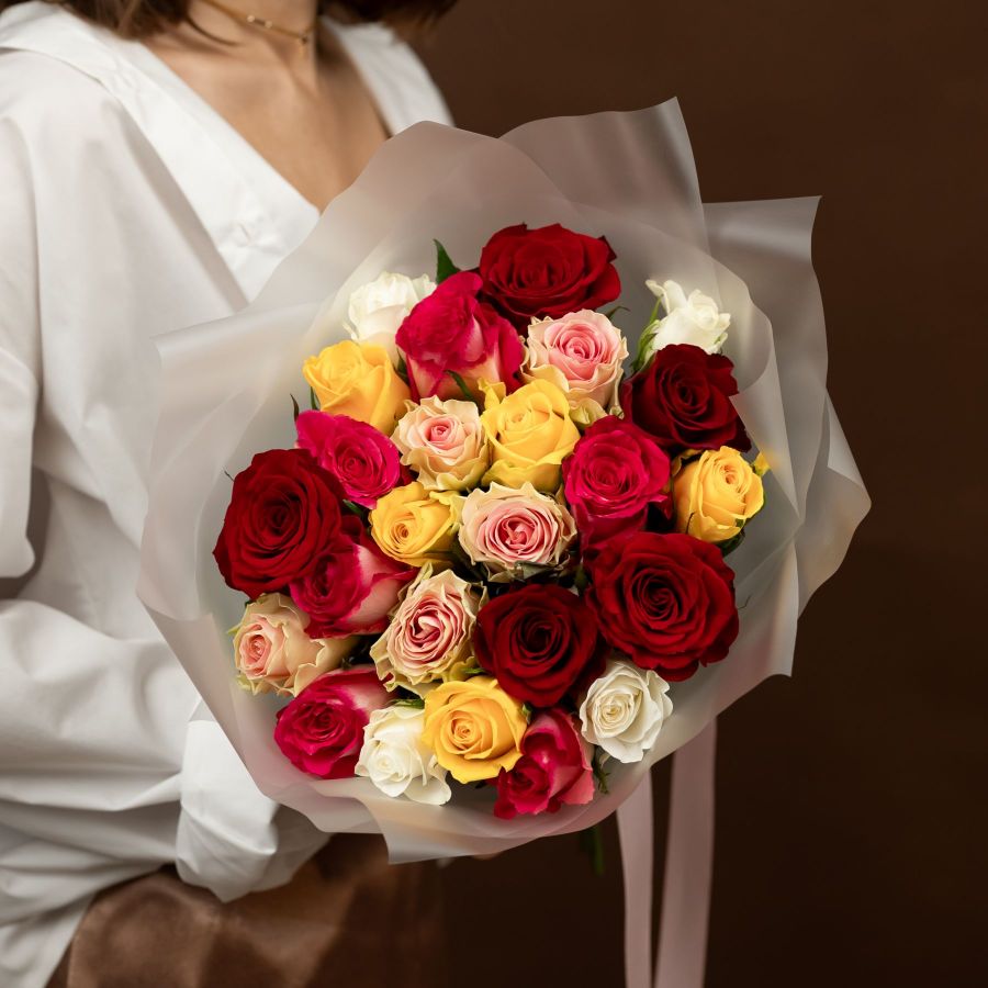 Прекрасный букет из кенийских роз от 15 шт