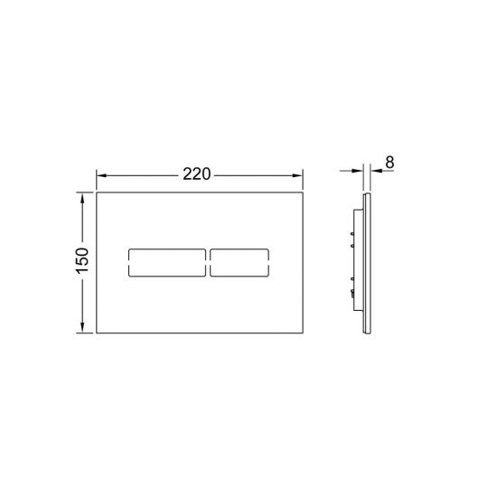 Электронная панель смыва TECE TECElux mini 92409 схема 2 Электронная панель смыва TECE TECElux mini 92409 схема 2