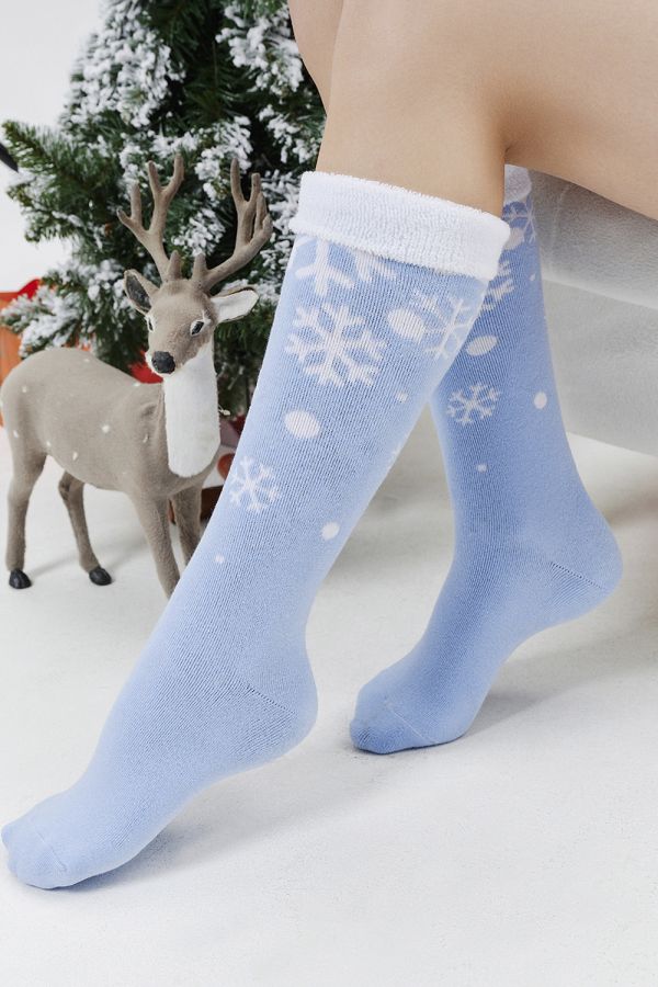 Гольфы детские Снежинка набор 2 пары [голубой]