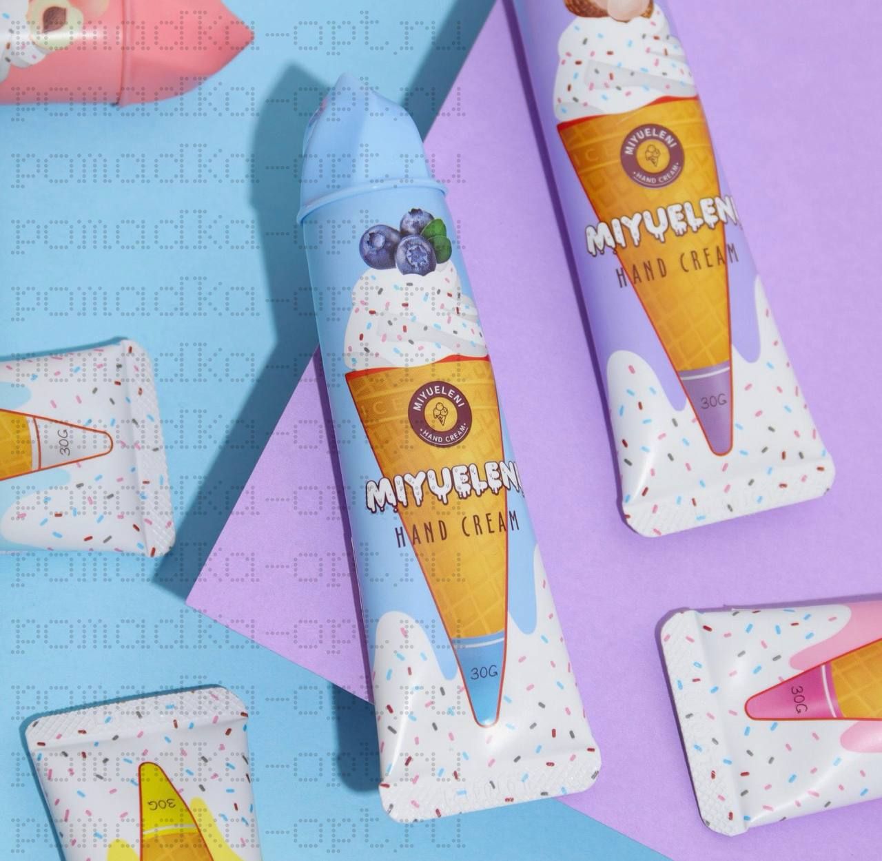 Крем для рук «Черника с мороженым» увлажняющий, 30 мл