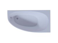 Акриловая ванна Aquatek Дива 160x90 асимметричная, правая, без каркаса и экрана