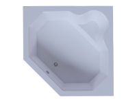 Акриловая ванна Aquatek Лира 148x148 угловая, универсальная, с каркасом и экраном, без гидромассажа