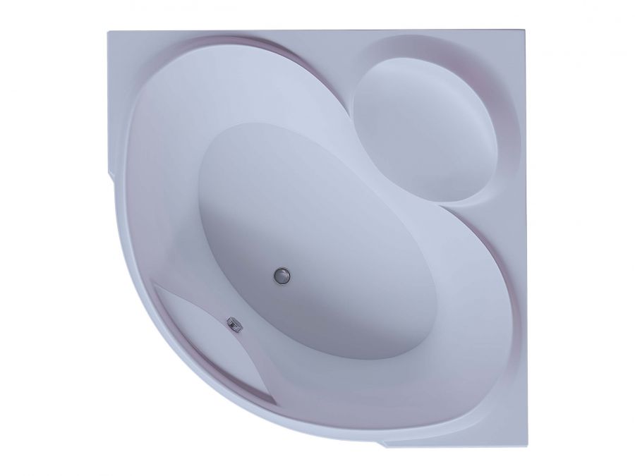 Акриловая ванна Aquatek Эпсилон 150x150 угловая, универсальная, с каркасом и экраном, без гидромассажа