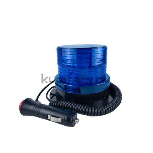 Маяк проблесковый LED 30 ватт синий 2 режима от прикуривателя 12-24 вольт PM2113