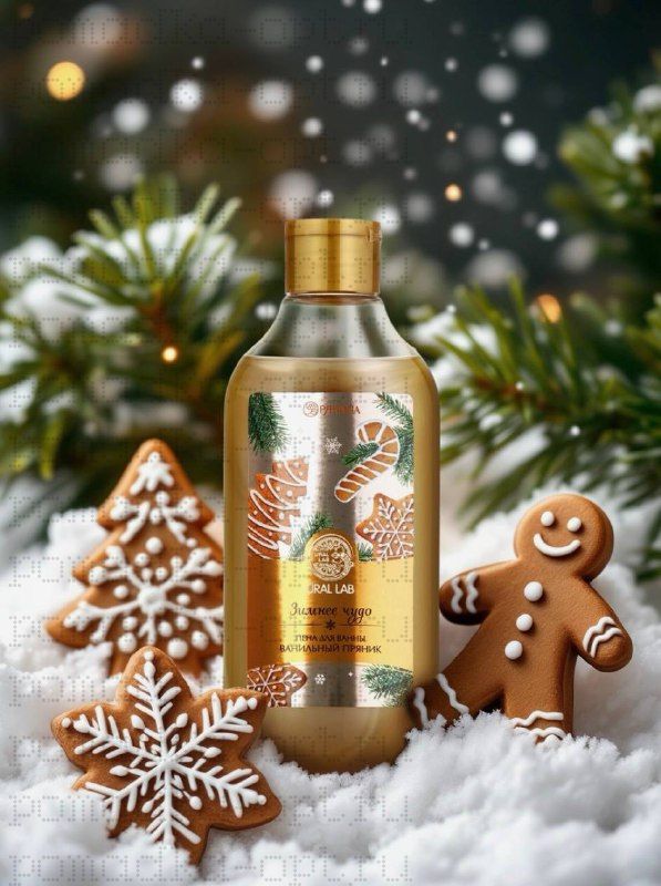 Пена для ванны  «Зимнее чудо», 300 мл, аромат ванильного пряника, Новый Год