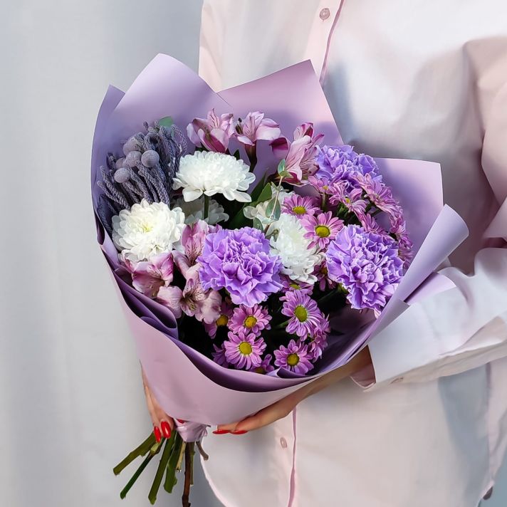 Букет в лиловых тонах