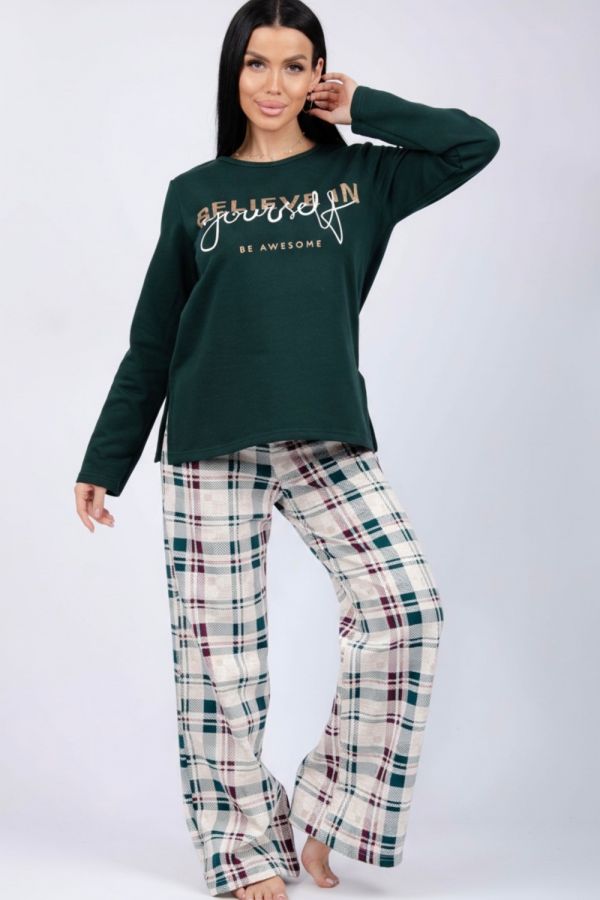 Пижама Розали [зеленый, беж]