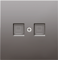 Накладка для розетки RJ45, 2-я, сталь, серия R98