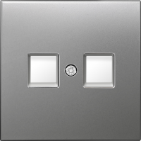 Накладка для розетки RJ45, 2-я, благородная сталь, серия R98 METAL