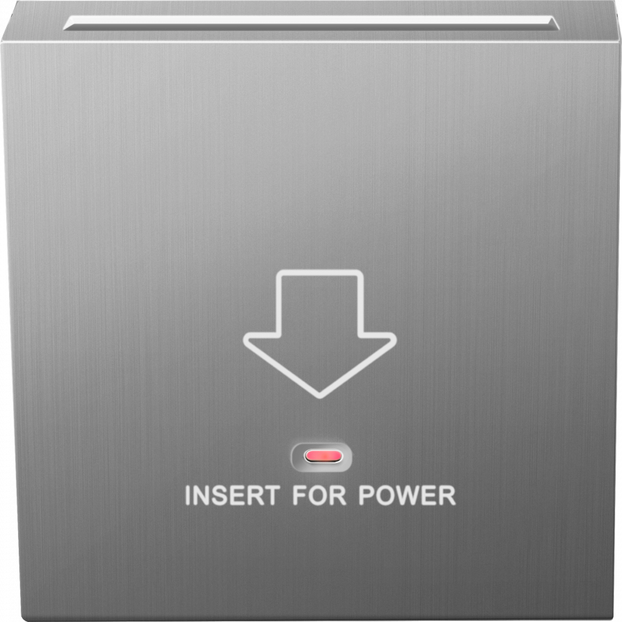 Накладка для карточного выключателя, никель, серия R98 METAL