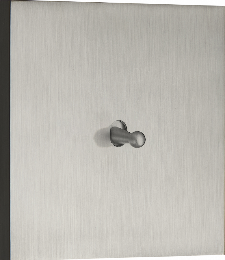 Выключатель звонкового типа на 1 тумблер, каплевидный, 10AX 250V, вороненая сталь, серия N96