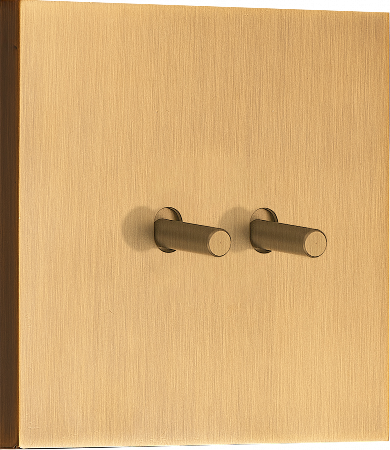 Переключатель на 2 тумблера, цилиндр, 10AX 250V, латунь, серия N96