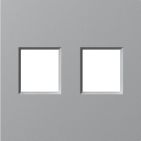 Накладка 2-я для розеток RJ45, TV, SAT, матовый серый, серия A07