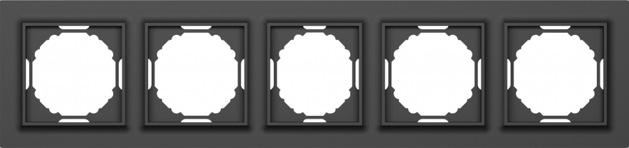 Рамка 5-я, Wave матовый карбон, серия A07