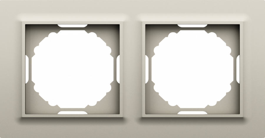 Рамка 2-я, Wave матовый кашемир, серия A07