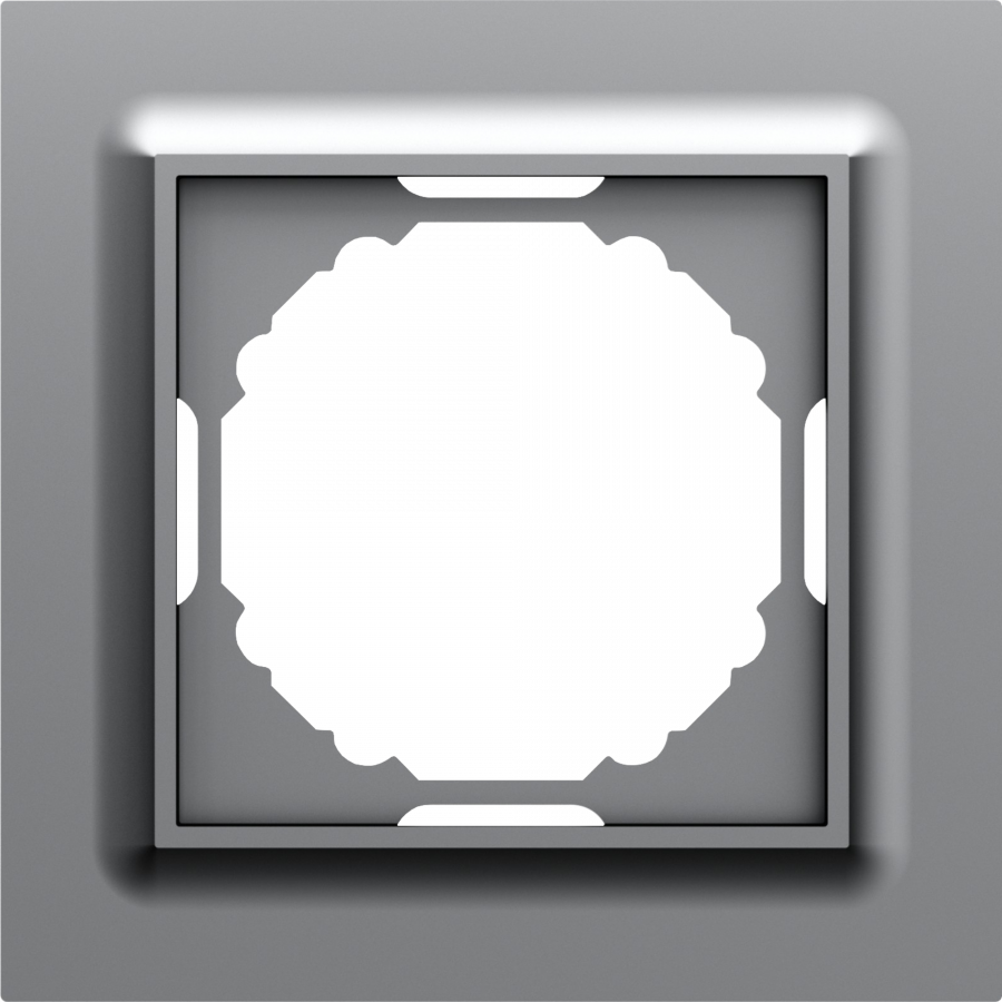 Рамка 1-я, Wave матовый серый, серия A07