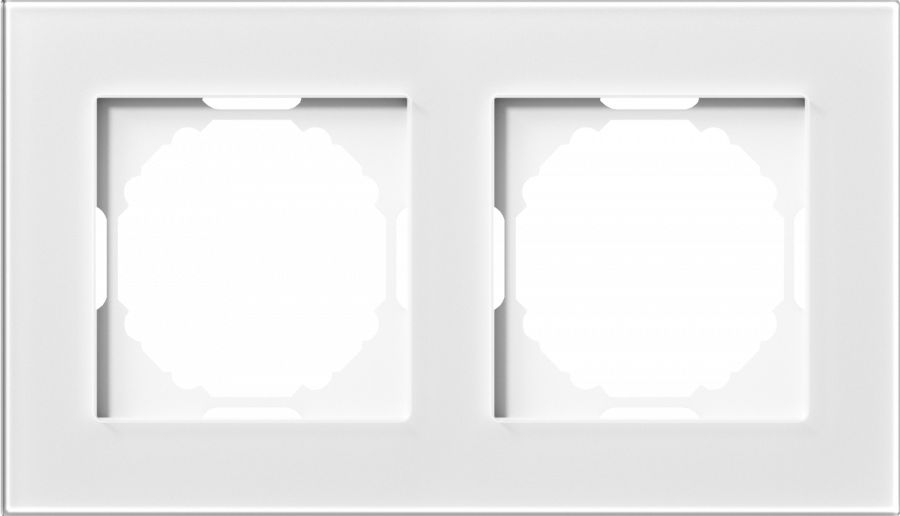 Рамка 2-я, Natural белое стекло, серия A07