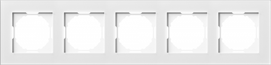Рамка 5-я, Natural белое стекло, серия A07