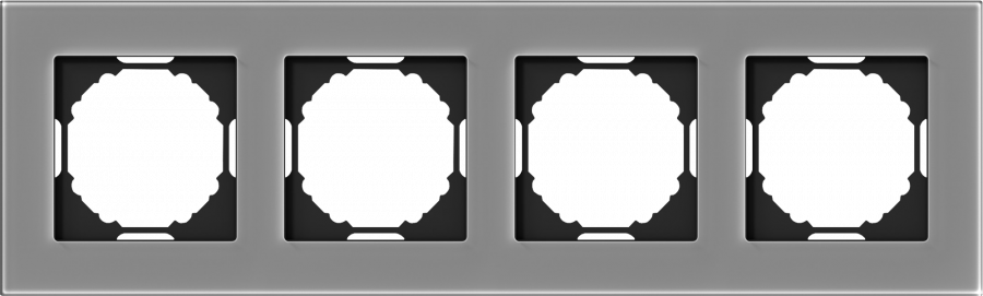 Рамка 4-я, Natural дымчатое стекло, серия A07