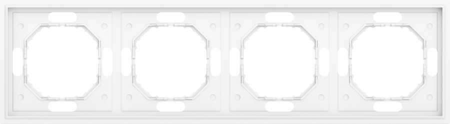 Рамка 4-я, глянцевый белый, серия S08
