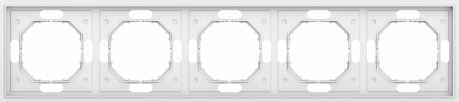Рамка 5-я, матовый белый, серия S08