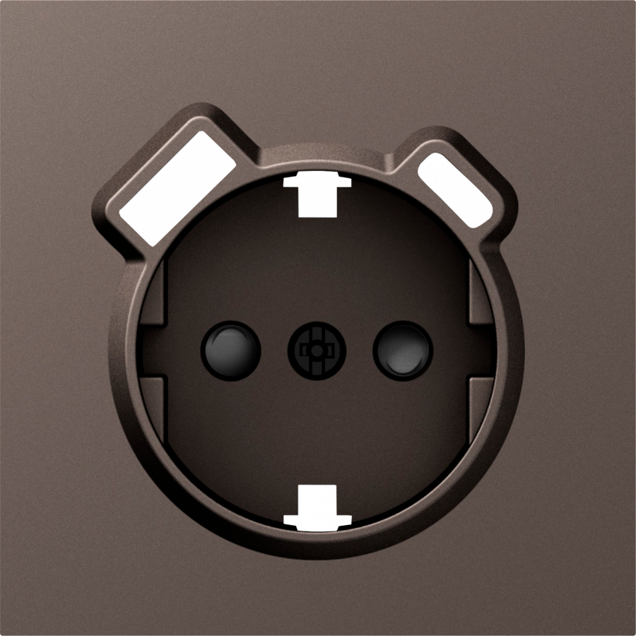 Накладка для розетки Schuko с зарядным устройством USB A+C, со шторками 16A 250В, мокко, серия S08