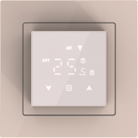 Термостат с датчиком пола, программируемый с Wi-Fi , 16 A, 45*45 мм. стекло кашемир