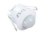 Датчик движения потолочный, встроенный, 3-x проводной, макс.1200Вт, белый