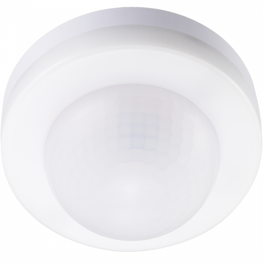 Датчик присутствия потолочн., накладной, круглый 3-х пров., 360?, макс. 2000Вт, до 20 м. белый