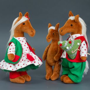 Набор КОМБО Семья Лошадок (красно-зеленый)