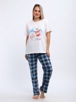 667 Комплект домашней одежды Мишки [синий]