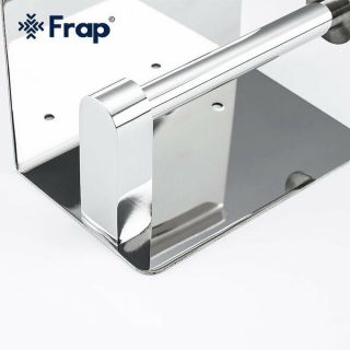 Frap F502 Hamam üçün xrom rəfli tualet kağızı tutacağı4