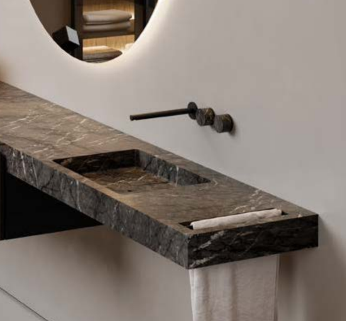 Изображение Раковина интегрированная Antonio Lupi Fortepiano SOLCO 57х47 см в комплекте со столешницей