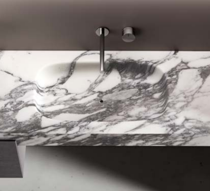 Изображение Раковина интегрированная Antonio Lupi Fortepiano NUVOLA 60х47 см в комплекте со столешницей