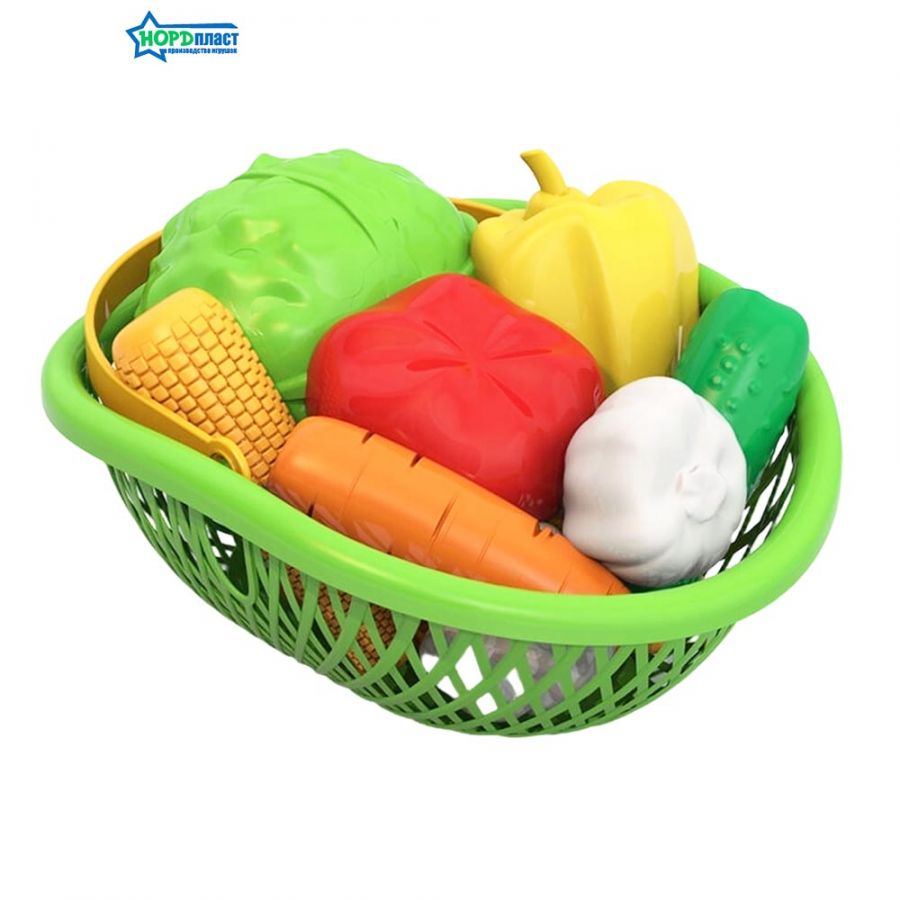 Набор "Овощи" (10 предметов в лукошке)