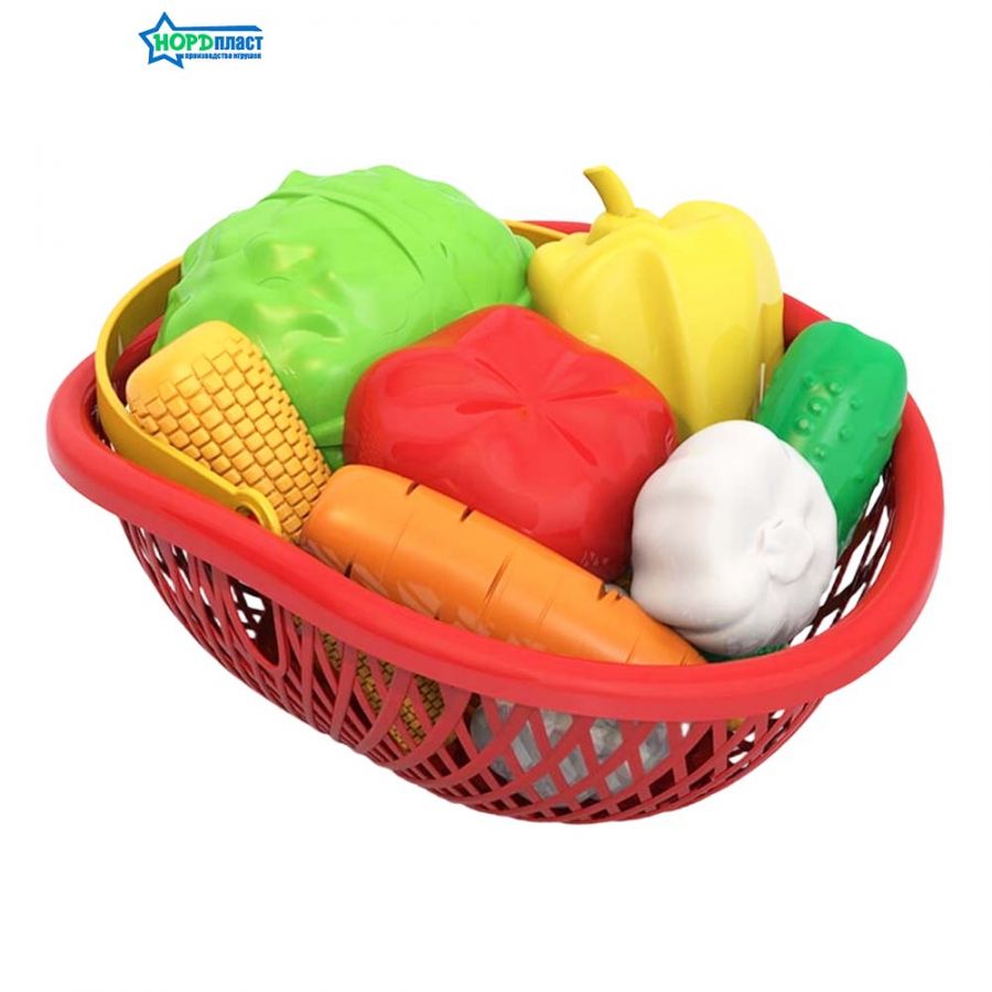 Набор "Овощи" (10 предметов в лукошке)