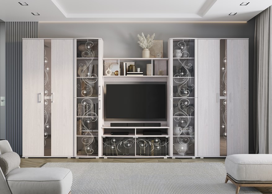 Гостиная Флоренция белый ясень