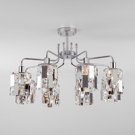 Люстра на штанге Scoppio 10101/8 хром/прозрачный хрусталь Strotskis