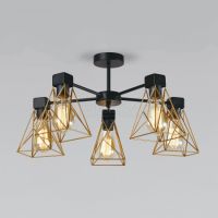 Люстра на штанге Trappola 70107/5 черный/латунь