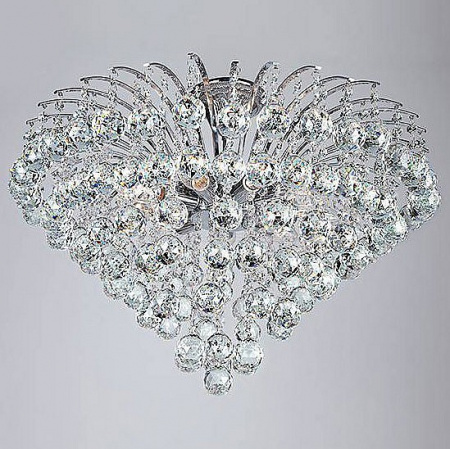 Люстра на штанге Ostiniya 3299/9 хром/прозрачный хрусталь Strotskis