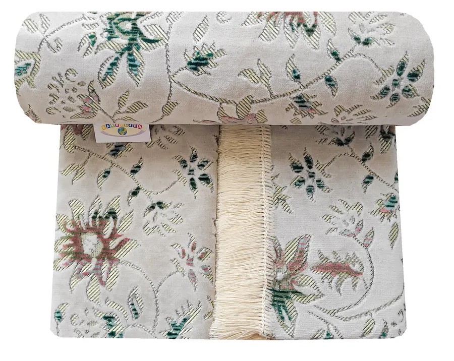 Комплект ковровых дивандеков (260х160;2 накидки(160х160),перламутровый