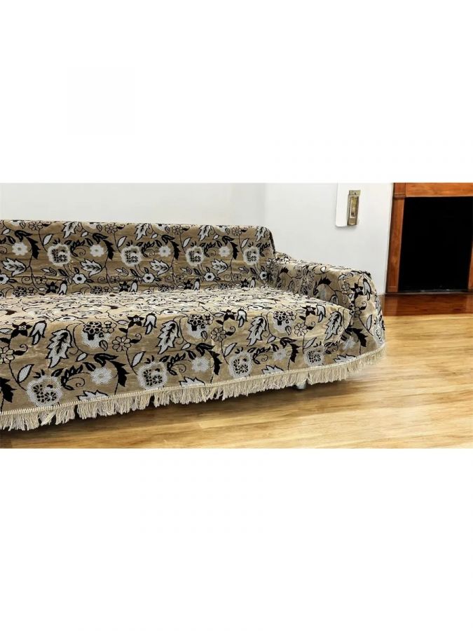 Комплект ковровых дивандеков (220х160;2 накидки(90х160),бежевый