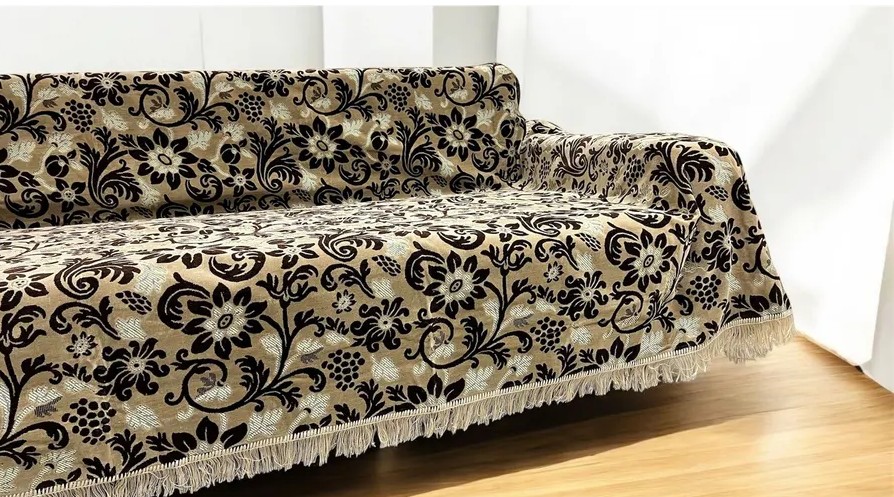 Комплект ковровых дивандеков (220х160;2 накидки(90х160),Бежевый