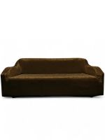 Чехол на 3-х местный диван  без оборки Королевский Велюр ,  шоколадный